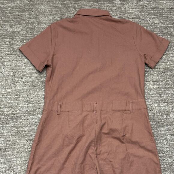 Roolee Jumpsuit Womens Large Short Sleeve Button Front Pockets One Piece Romper - Picture 5 of 14